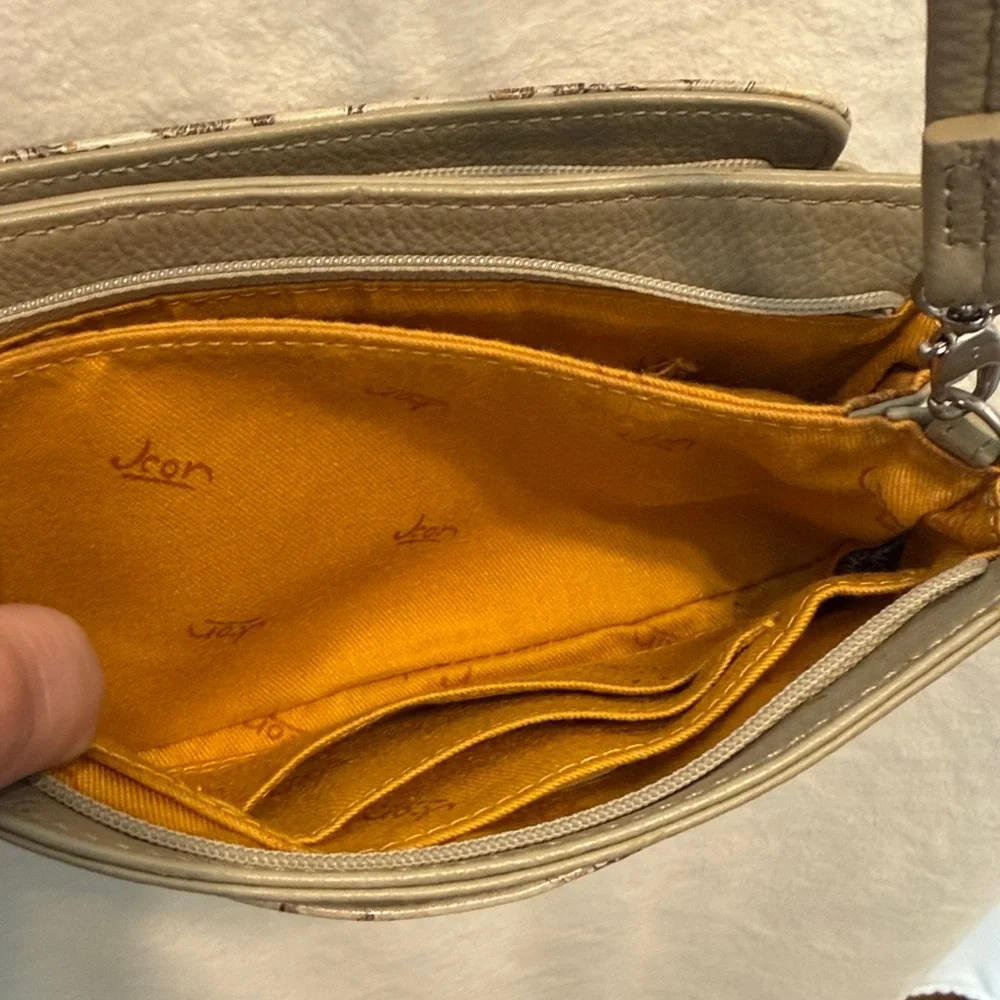 JEON ICON Los Angeles Leather Van Gogh Almond Blossom Art Wear Crossbody - Picture 8 of 12